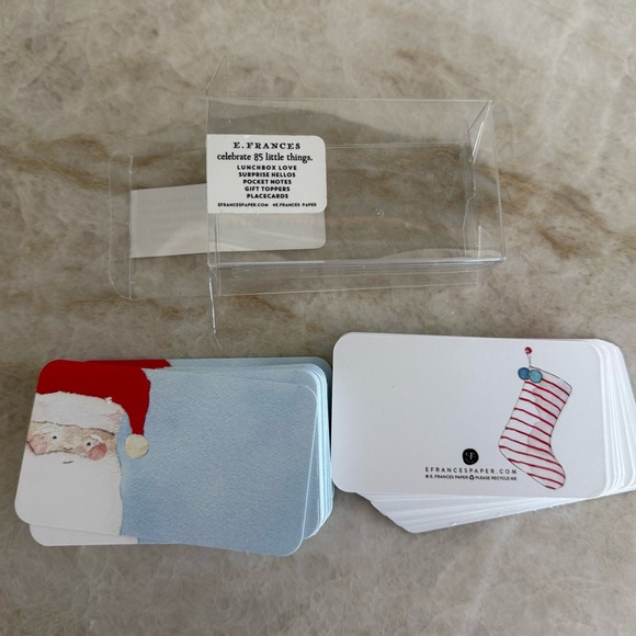 E. Frances Santa Little Notes Place Cards with Bonus Gold Foil Dots Tent Cards - Picture 2 of 6